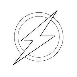 Coloriage Éclair logo de super-héros