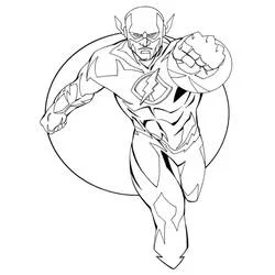 Coloriage Bart Allen courant à toute vitesse