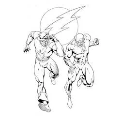 Coloriage Bart Allen en mode défense
