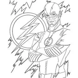 Coloriage Bart Allen en pleine action avec l'éclair