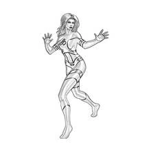 Femme invisible - Coloriages gratuits à imprimer
