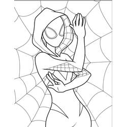 Coloriage Ghost Spider bras croisés