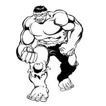Coloriage Hulk poings serrés