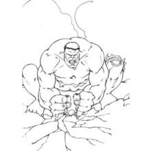 Coloriage Hulk brisant le sol