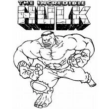 Coloriage Hulk rugissant avec les poings serrés