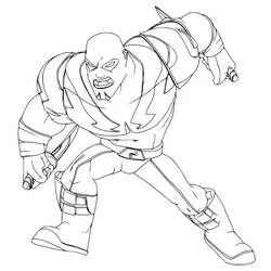 Coloriage Drax en position de combat