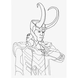 Coloriage Loki dans son costume blindé