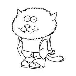Coloriage Petit garçon loup-garou debout Coloriage Petit garçon loup-garou debout