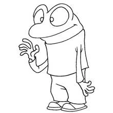 Coloriage Sammy le personnage grenouille qui fait coucou Coloriage Sammy le personnage grenouille qui fait coucou