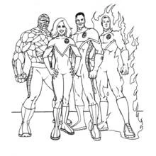 Coloriage Mr. Fantastique avec l'équipe des 4 Fantastiques Coloriage Mr. Fantastique avec l'équipe des 4 Fantastiques