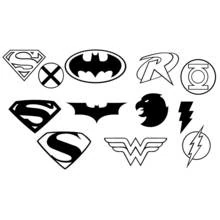 Coloriage Collection de logos de super-héros