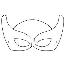 Coloriage Masque de super-héros aux oreilles pointues