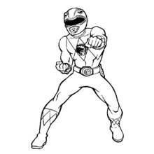 Coloriage Super héros en position de combat