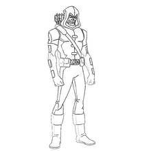 Coloriage Archer héroïque debout avec son carquois de flèches