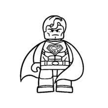 Coloriage Super-héros façon Lego avec cape et emblème S