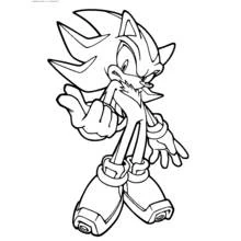 Coloriage Shadow le hérisson debout dans une pose assurée