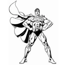 Coloriage Superman (Super-héros et Super-vilains) #83613, dessin gratuit prêt à imprimer