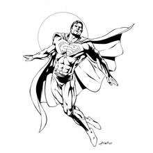 Page de coloriage Superman (Super-héros et Super-vilains) #83615, gratuite à imprimer