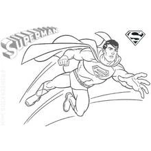 Coloriage Superman (Super-héros et Super-vilains) #83672, dessin gratuit prêt à imprimer