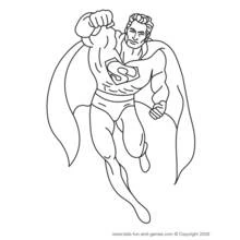 Joli coloriage Superman (Super-héros et Super-vilains) #83707, prêt à imprimer