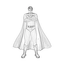 Page de coloriage Superman (Super-héros et Super-vilains) #83730, gratuite à imprimer