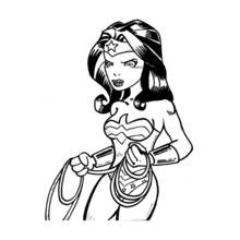 Coloriage Wonder Woman avec son lasso