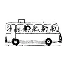 Dessin Autobus / Autocar (Transport) #135289 à colorier pour petits et grands