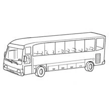 Coloriage Autobus / Autocar (Transport) #135314 à imprimer et colorier