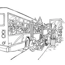 Page de coloriage Autobus / Autocar (Transport) #135356, gratuite à imprimer