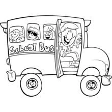 Dessin Autobus / Autocar (Transport) #135379 à colorier pour petits et grands