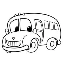 Page de coloriage Autobus / Autocar (Transport) #135444, gratuite à imprimer