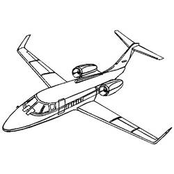Coloriage Avion privé en plein vol