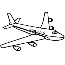 Coloriage Avion airbus en plein vol