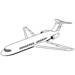 Coloriage Avion en plein vol avec ses hublots