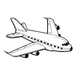 Coloriage Avion vu de dessous en plein vol