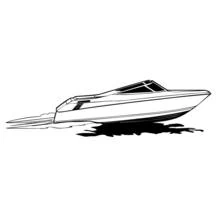 Coloriage Bateau à moteur filant sur l'eau