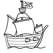 Bateau pirate - Coloriages gratuits à imprimer