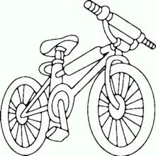 Coloriage Vélo BMX avec roues à rayons