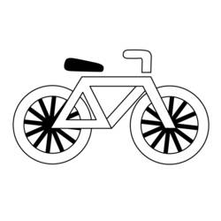 Coloriage Vélo simple aux roues à rayons