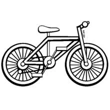 Coloriage Bicyclette aux roues à rayons