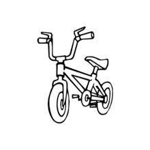 Coloriage Bicyclette aux grands guidons