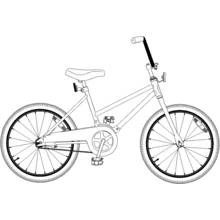 Coloriage Vélo d'enfant avec roues à rayons