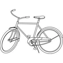 Coloriage Vélo classique avec deux roues