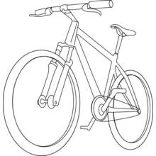 Coloriage Vélo avec deux roues et une selle