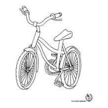 Coloriage Vélo avec deux roues et pédales