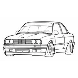 Coloriage BMW coupé classique vue de face