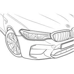 Coloriage BMW vue rapprochée de l'avant
