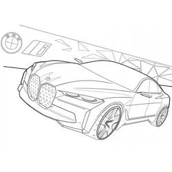 Coloriage BMW concept vue de trois-quarts avant