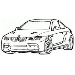 Coloriage BMW coupé sportif vue de face