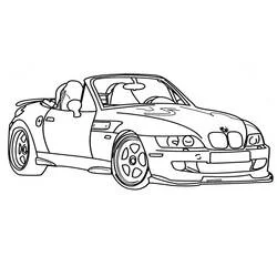 Coloriage BMW cabriolet de sport